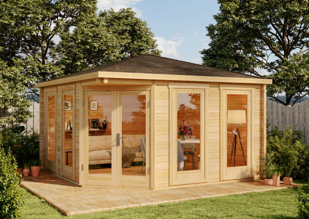 5-Eck Gartenhaus Maja ISO|4x4m|Rabatt:6% 5-Eck Gartenhaus Maja ISO|4x4m|Rabatt:6%