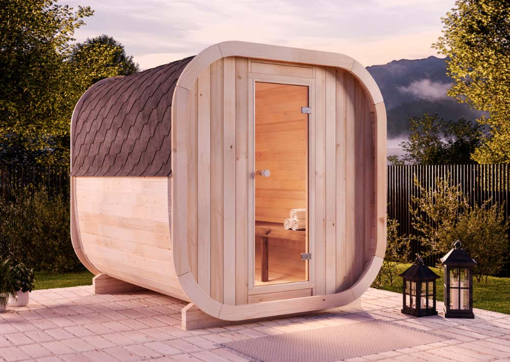 FinnTherm Fasssauna ScandiCube Comfort