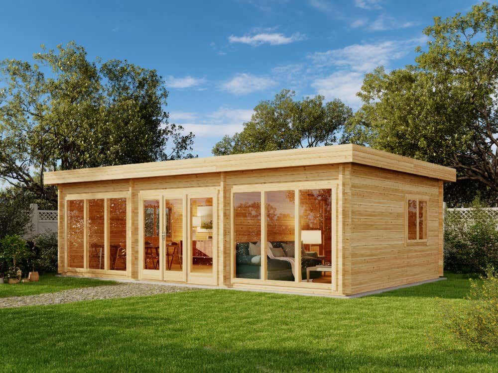 19 % Rabatt: Gartenhaus Modell Campus-70 45m² 19 % Rabatt: Gartenhaus Modell Campus-70 45m²