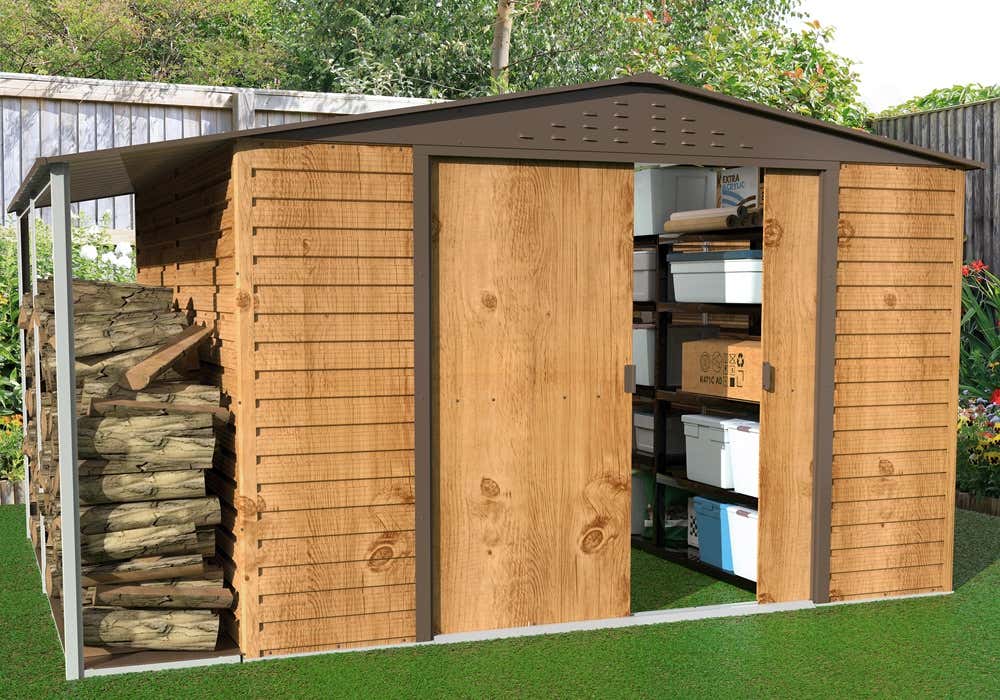 duramax-metall-geratehaus-alpine-3x3m-holzoptik-mit-anbau-259539-D7-1-00033-1000x700