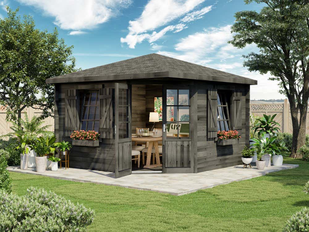 5-Eck Gartenhaus Monica Royal|4x4m 5-Eck Gartenhaus Monica Royal|4x4m