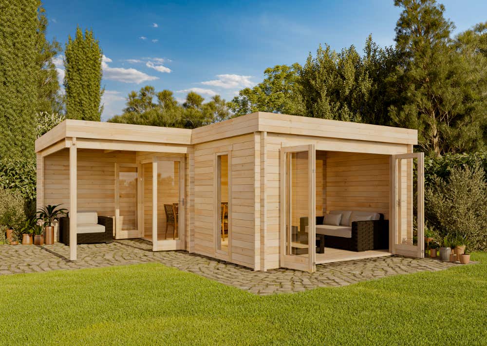 27 % Rabatt: Gartenhaus Sunbeam ISO 36m² 27 % Rabatt: Gartenhaus Sunbeam ISO 36m²