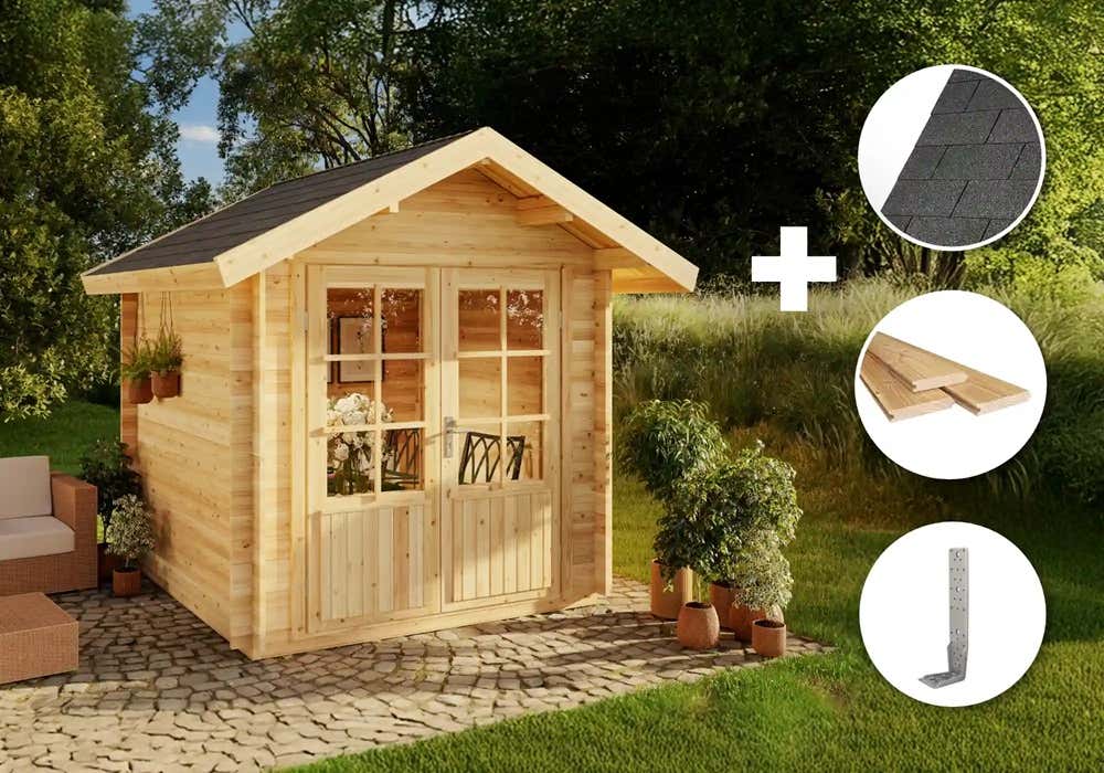 ECO Set - Gartenhaus Palma - imprägniert