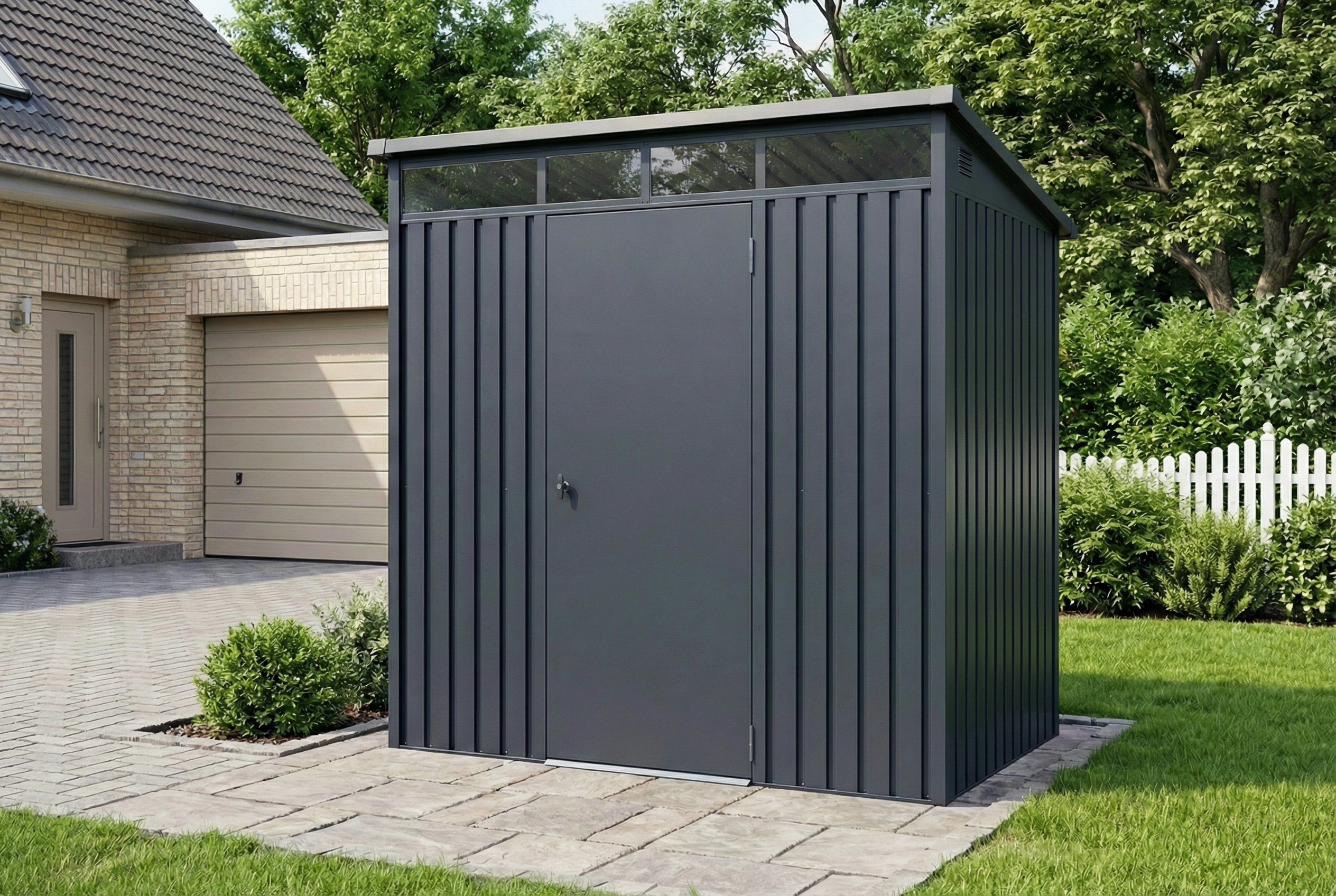 GARDEN N MORE GNM Metallgerätehaus Pultdach Basic Plus 3 m²