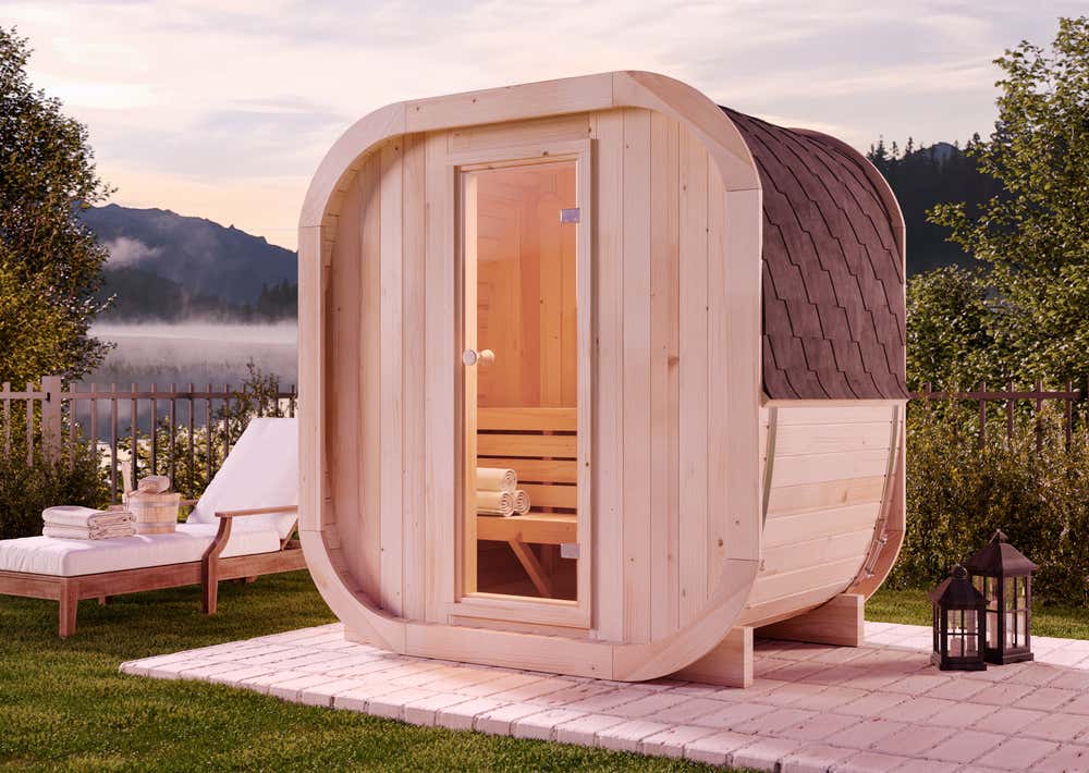 FinnTherm Fasssauna ScandiCube Mini Xxs