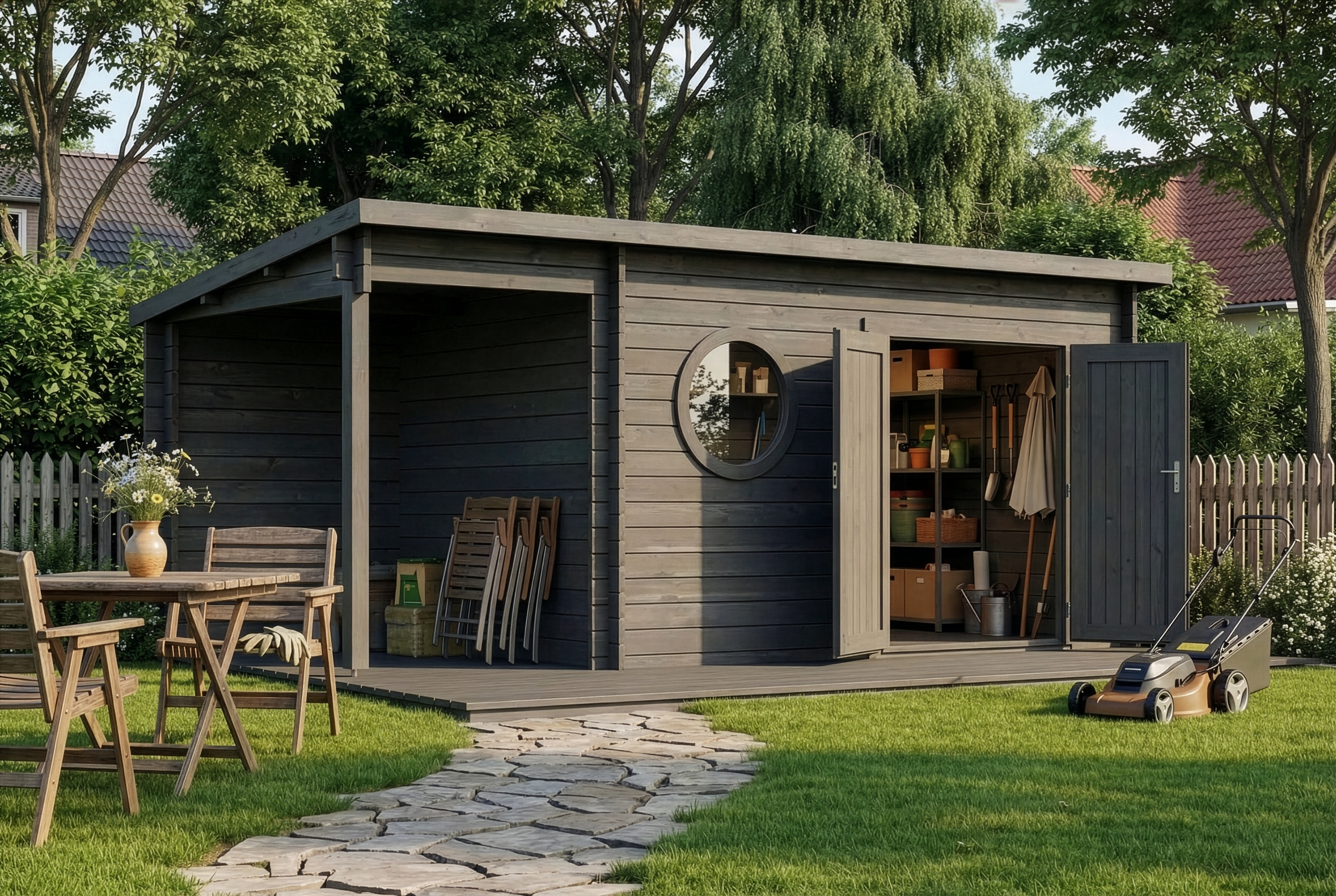 21 % Discount! Gartenhaus Maria Rondo C|5x2m