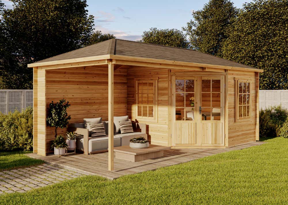 18 % Rabatt: 5-Eck Gartenhaus Mosel 18m²