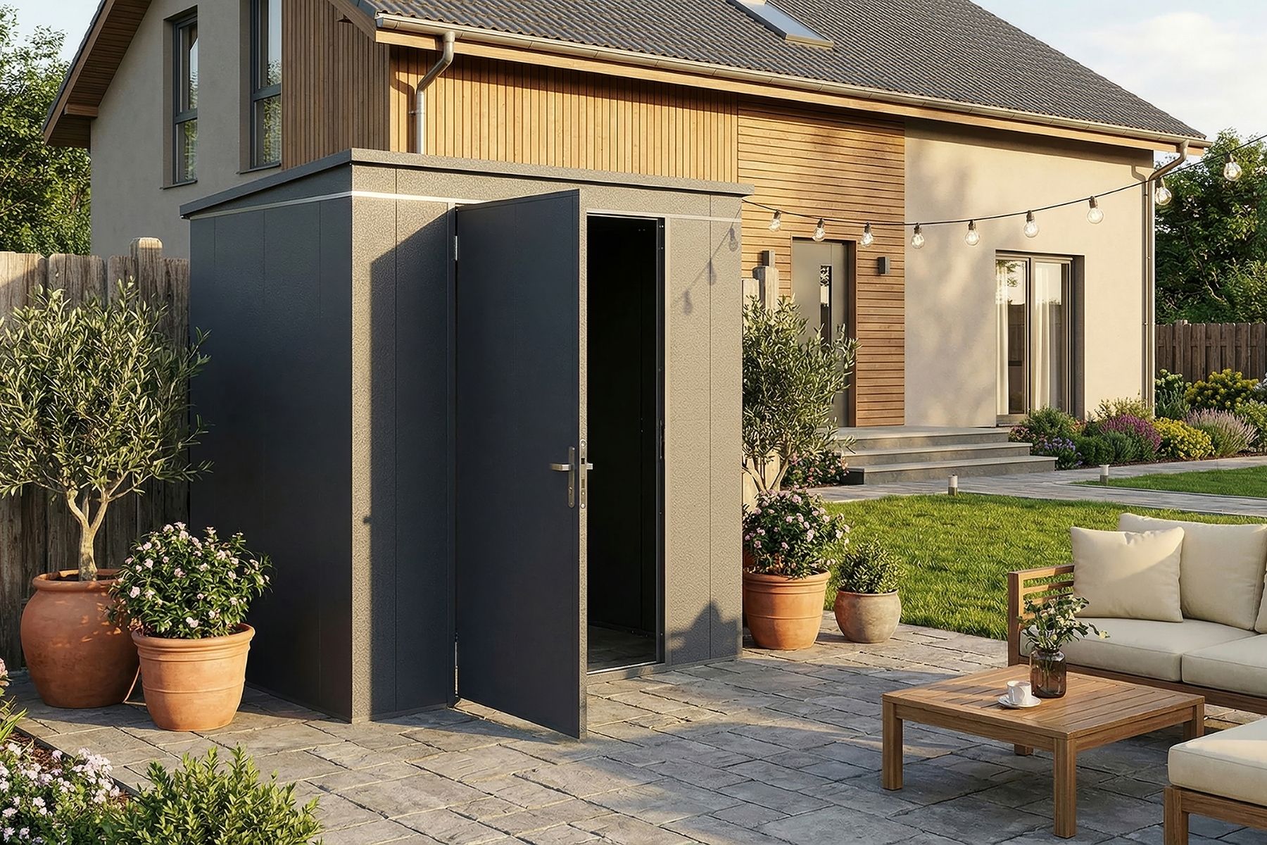 WEKA Gary Metallgerätehaus anthrazit 2,4 m²