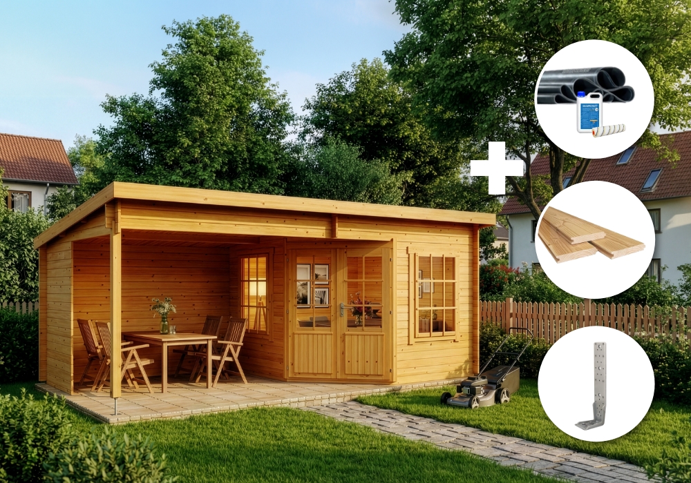 ECO Set – Gartenhaus Carl – imprägniert
