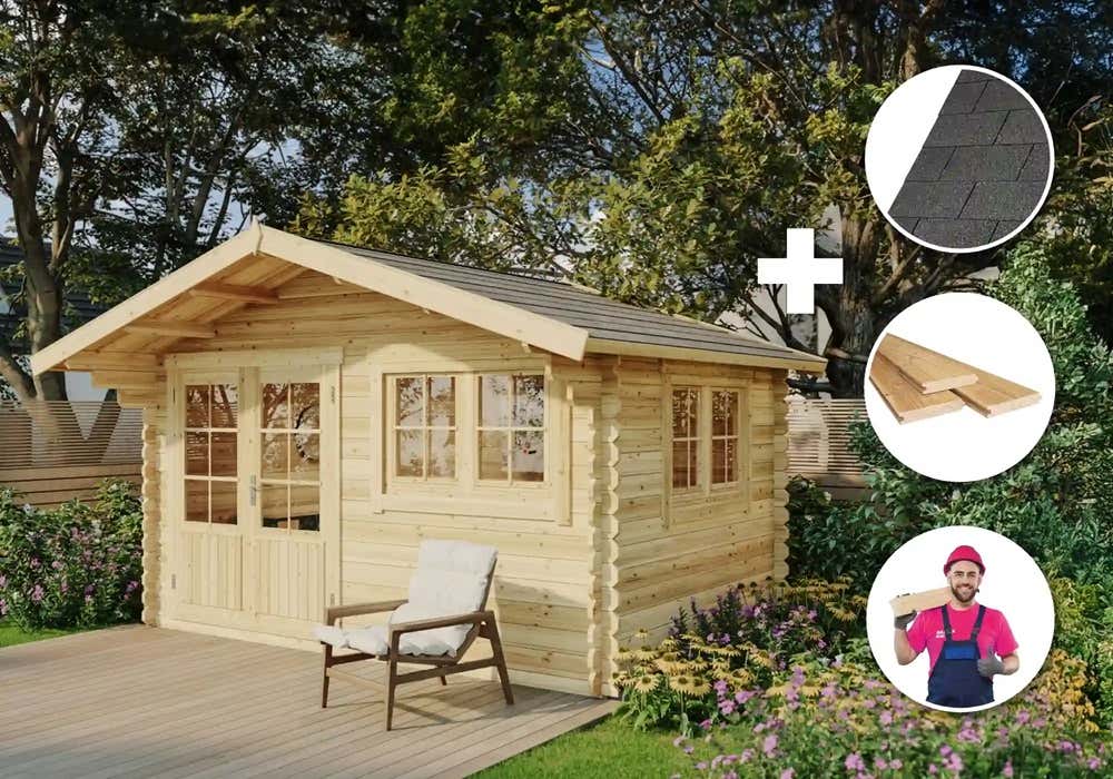 Premium Set Gartenhaus Gabriel 400 x 300 cm inkl. Montage Premium Set Gartenhaus Gabriel 400 x 300 cm inkl. Montage