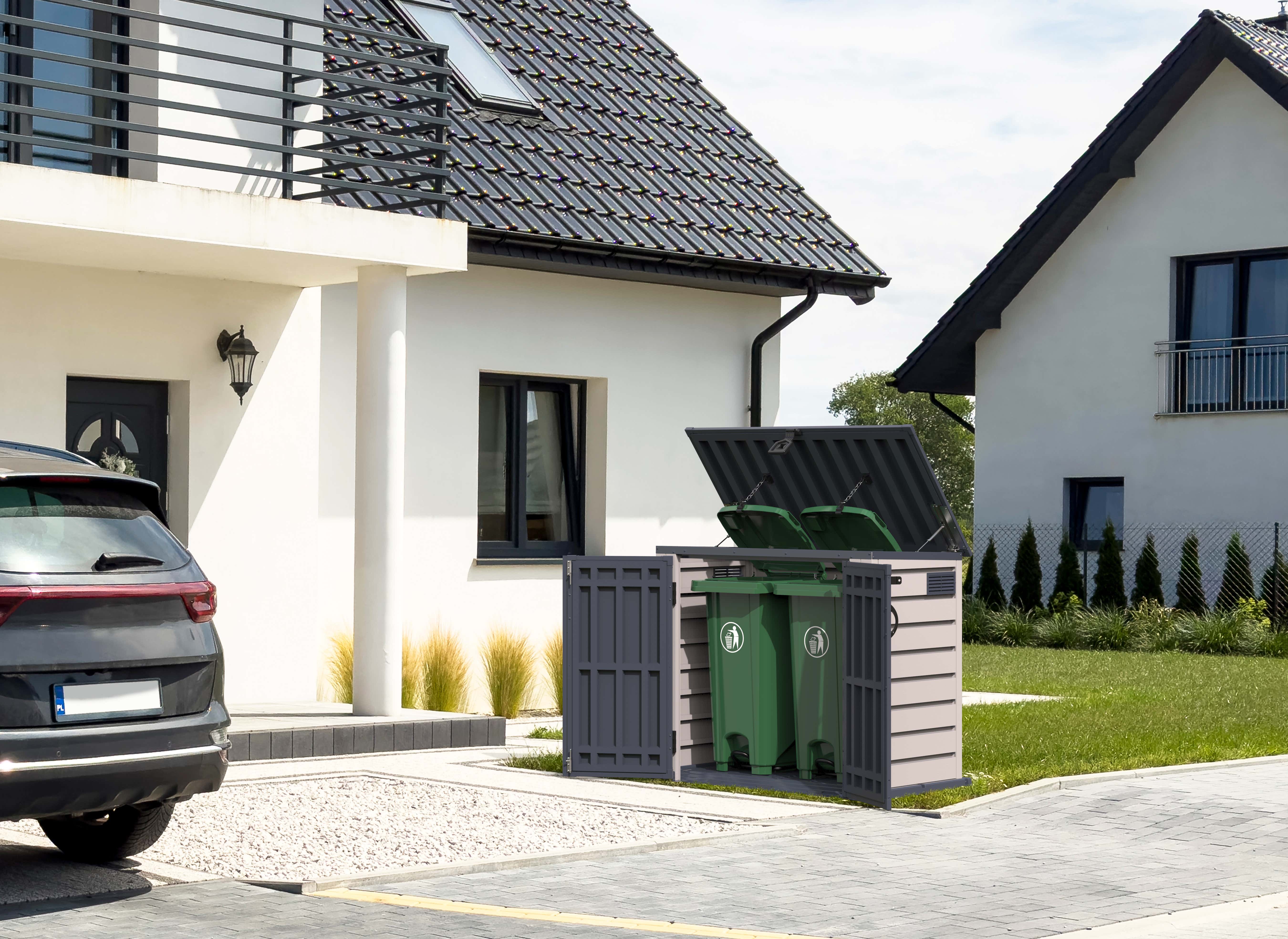 DURAMAX Kunststoff-Mülltonnenbox S