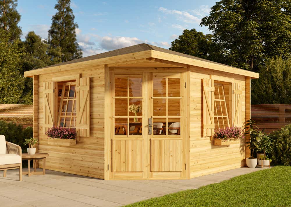 5-Eck Gartenhaus Monica Royal|4x4m 5-Eck Gartenhaus Monica Royal|4x4m