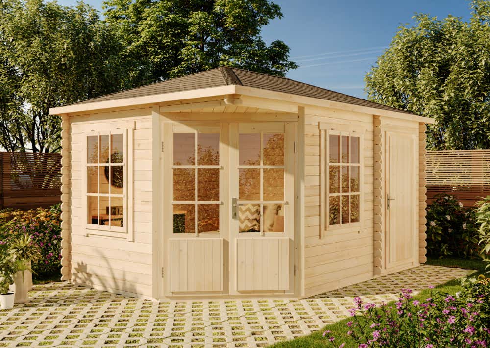 5-Eck Gartenhaus Modell Rhein ISO