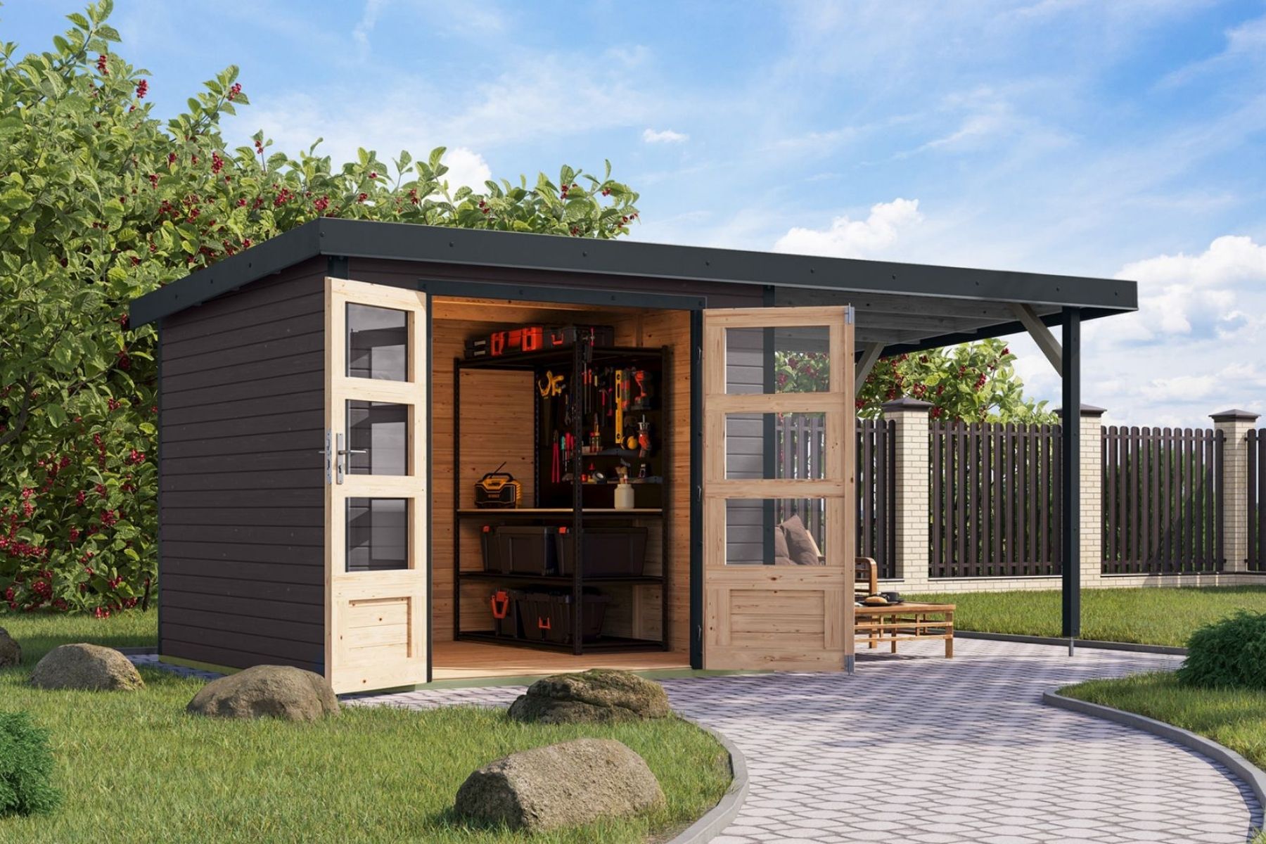 karibu-holz-metall-gartenhaus-kalypso-6-6-m-mit-anbau-grau-anthrazit-279361-K1-1-00896-1800x1200