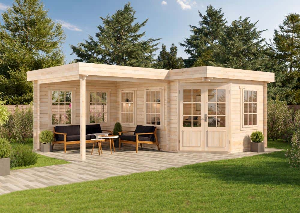 Alpholz 5-Eck Gartenhaus Pepe