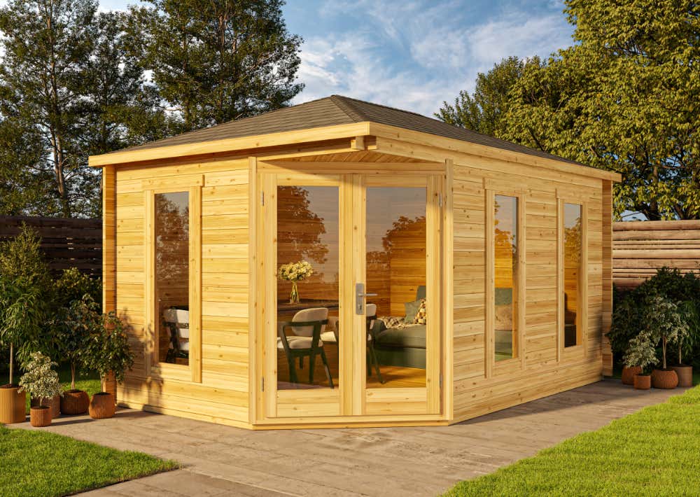 29 % Rabatt: 5-Eck Gartenhaus Modell Lido-40 12m² 29 % Rabatt: 5-Eck Gartenhaus Modell Lido-40 12m²