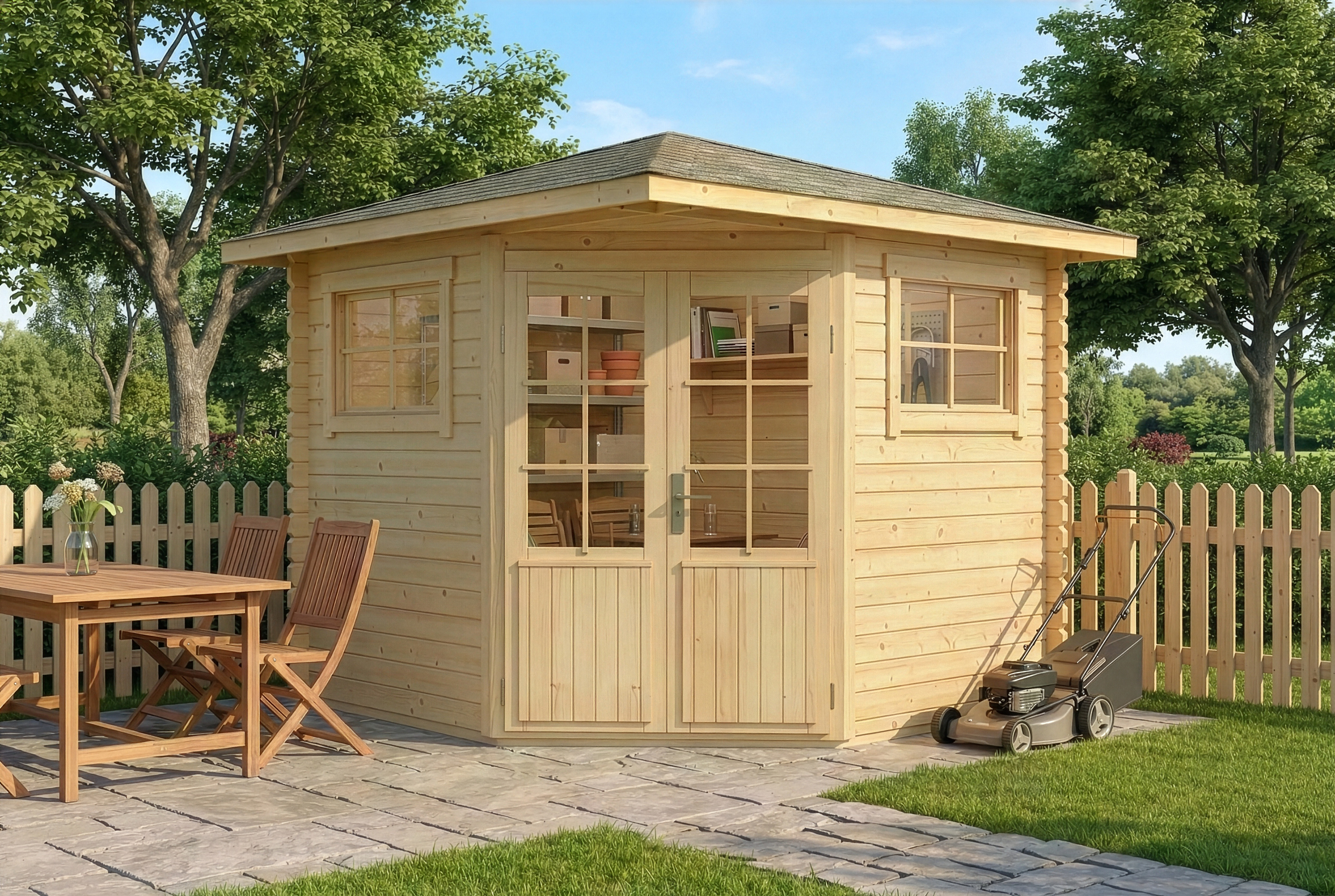 5-Eck Gartenhaus Sunny B