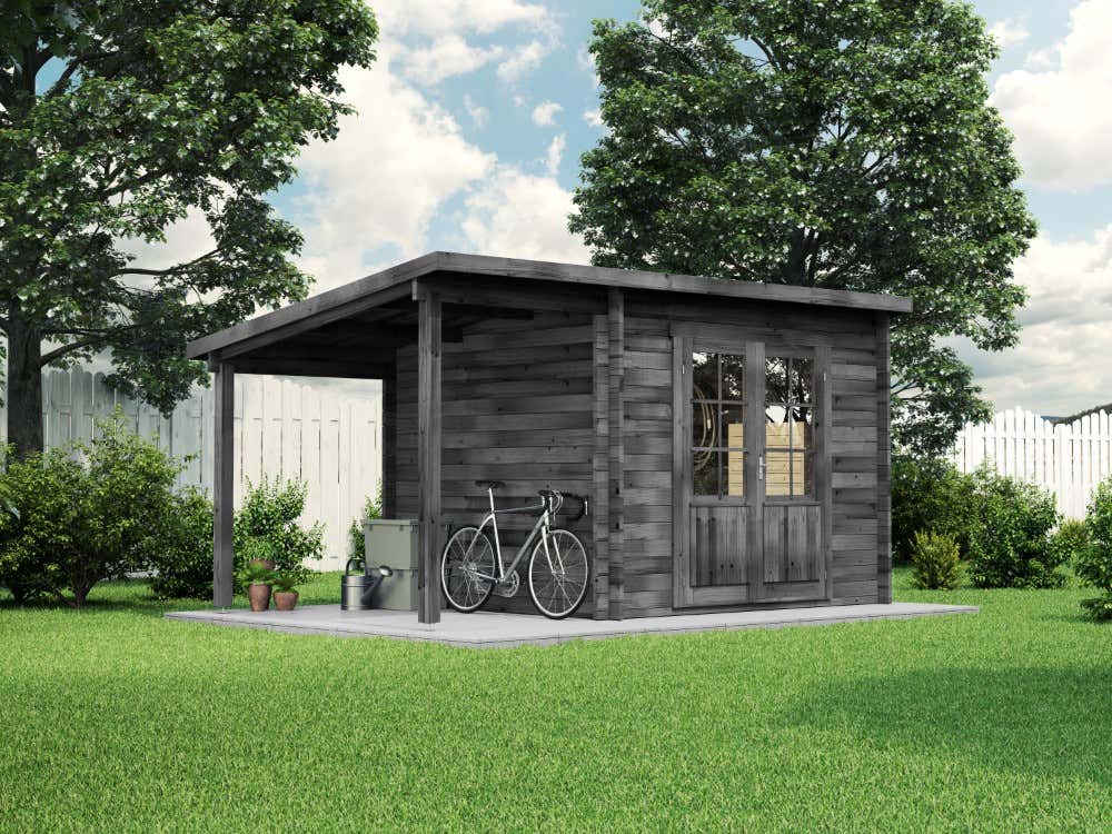 Pultdach Gartenhaus Maria mit Schleppdach|5x3m Pultdach Gartenhaus Maria mit Schleppdach|5x3m