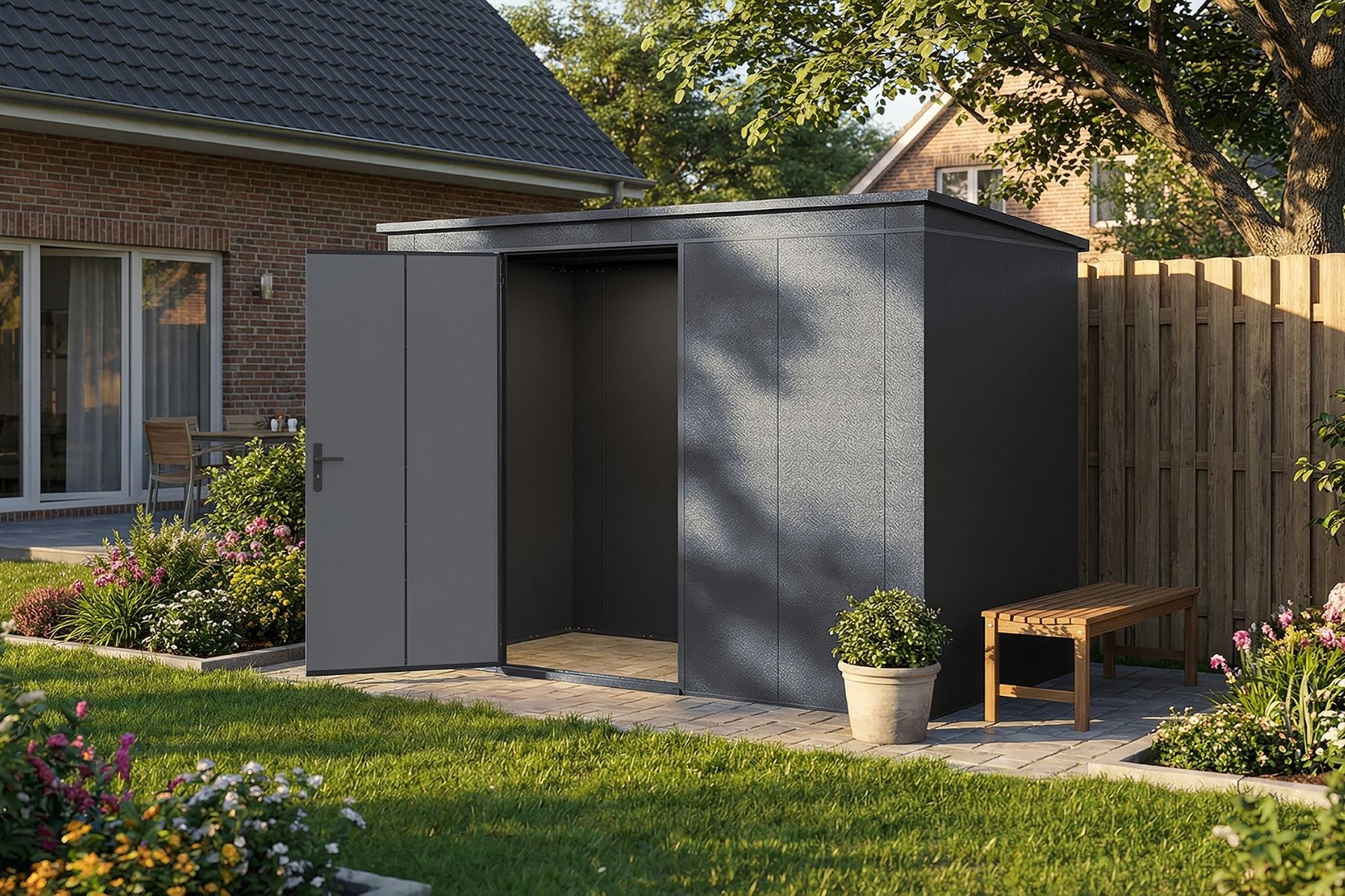 WEKA Gary Metallgerätehaus anthrazit 3,7 m²