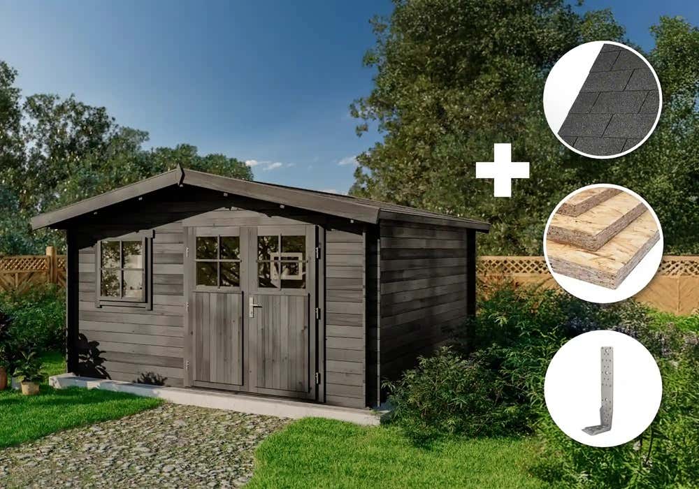 ECO Set – Gartenhaus Valeria-28 – grau ECO Set – Gartenhaus Valeria-28 – grau