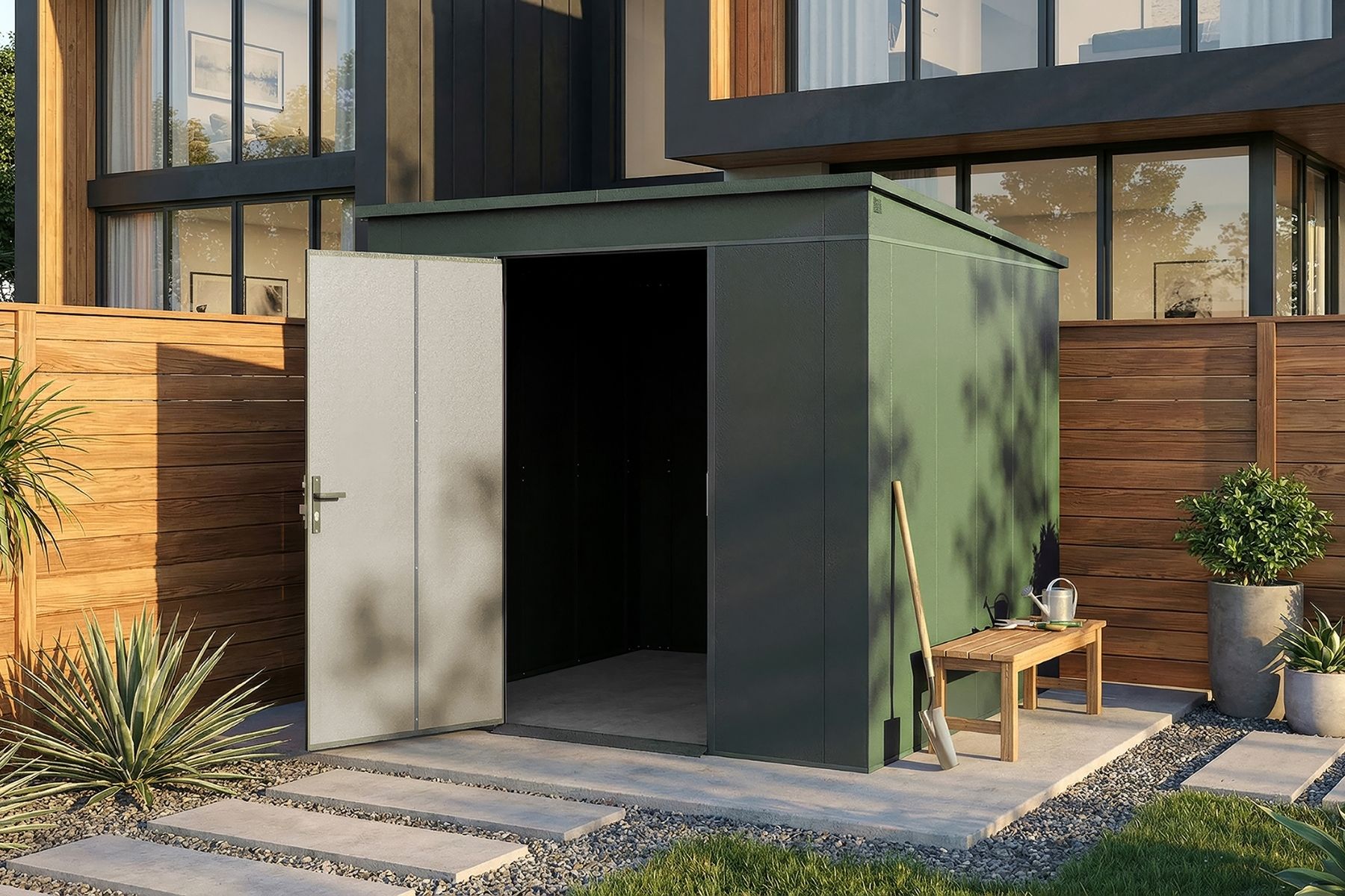 WEKA Gary Metallgerätehaus grün 5,4 m²