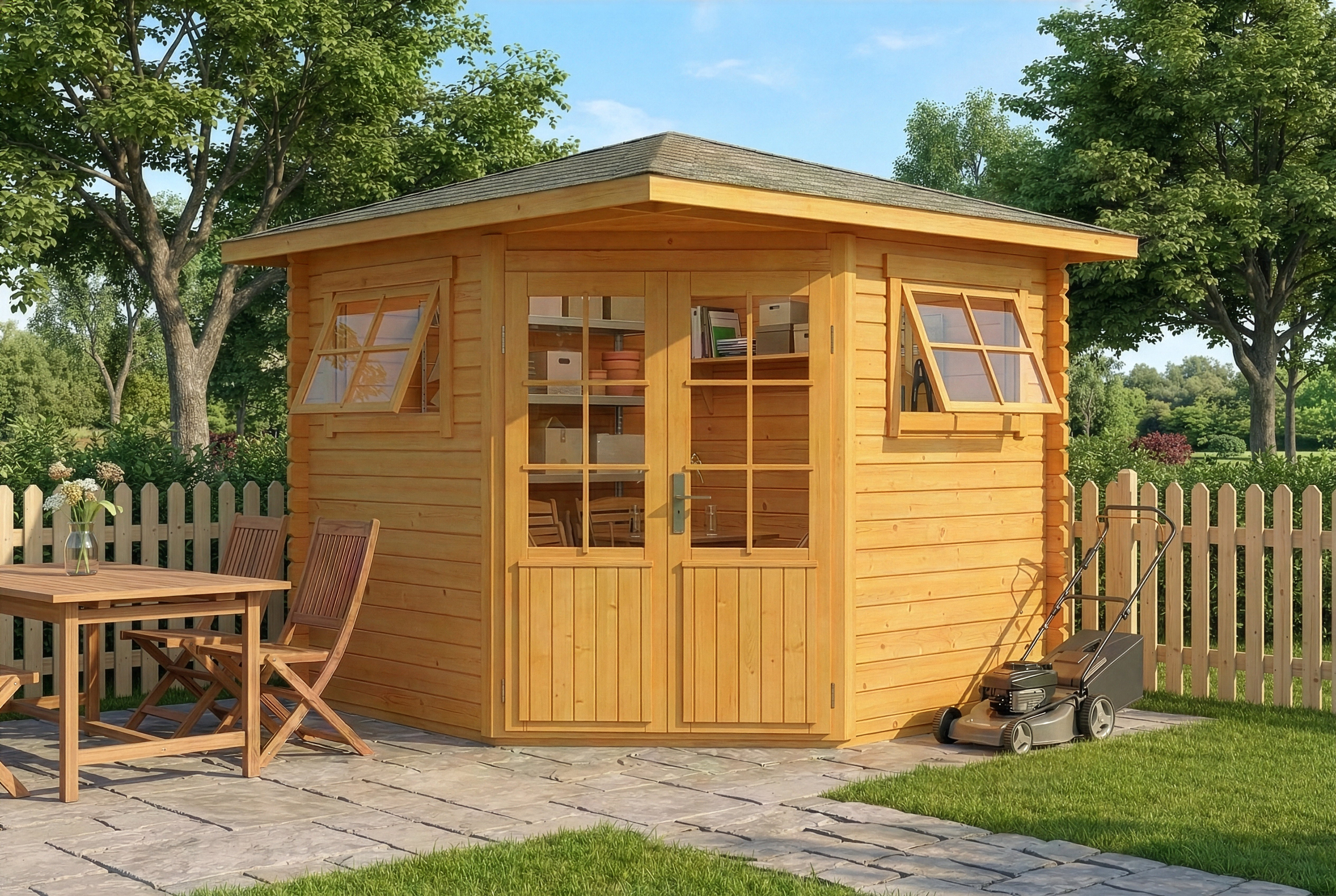 5-Eck Gartenhaus Sunny B