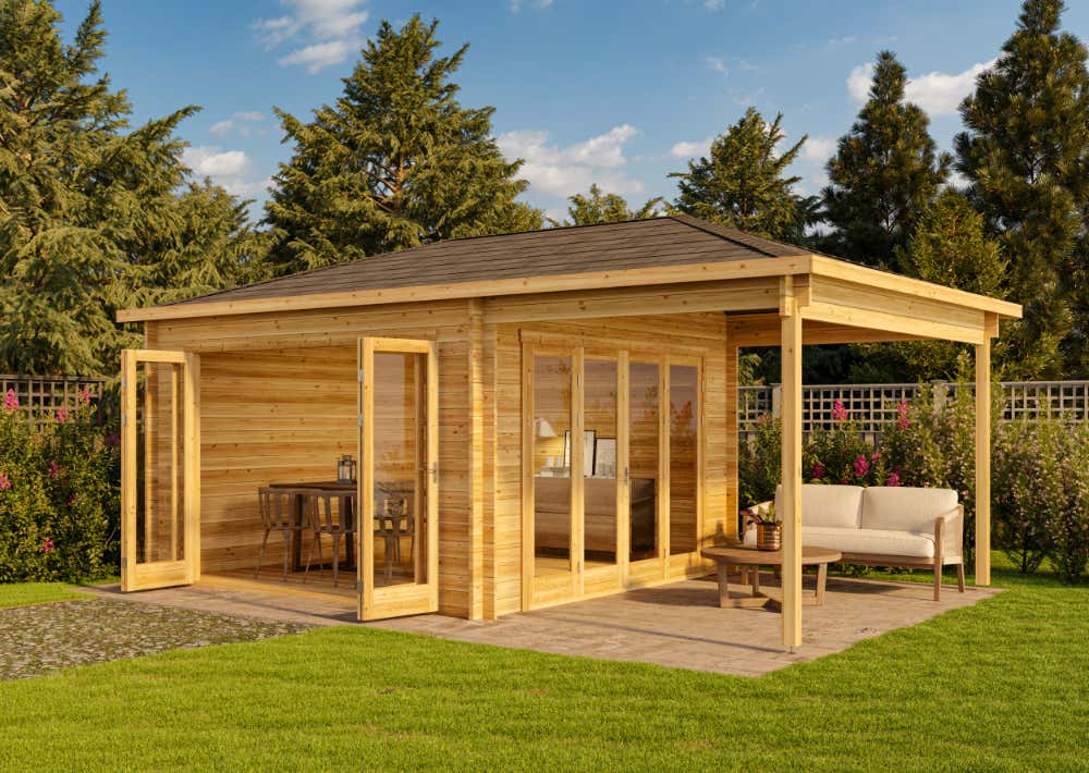 Gartenhaus Sunshine ISO mit Schleppdach|6x4m Gartenhaus Sunshine ISO mit Schleppdach|6x4m