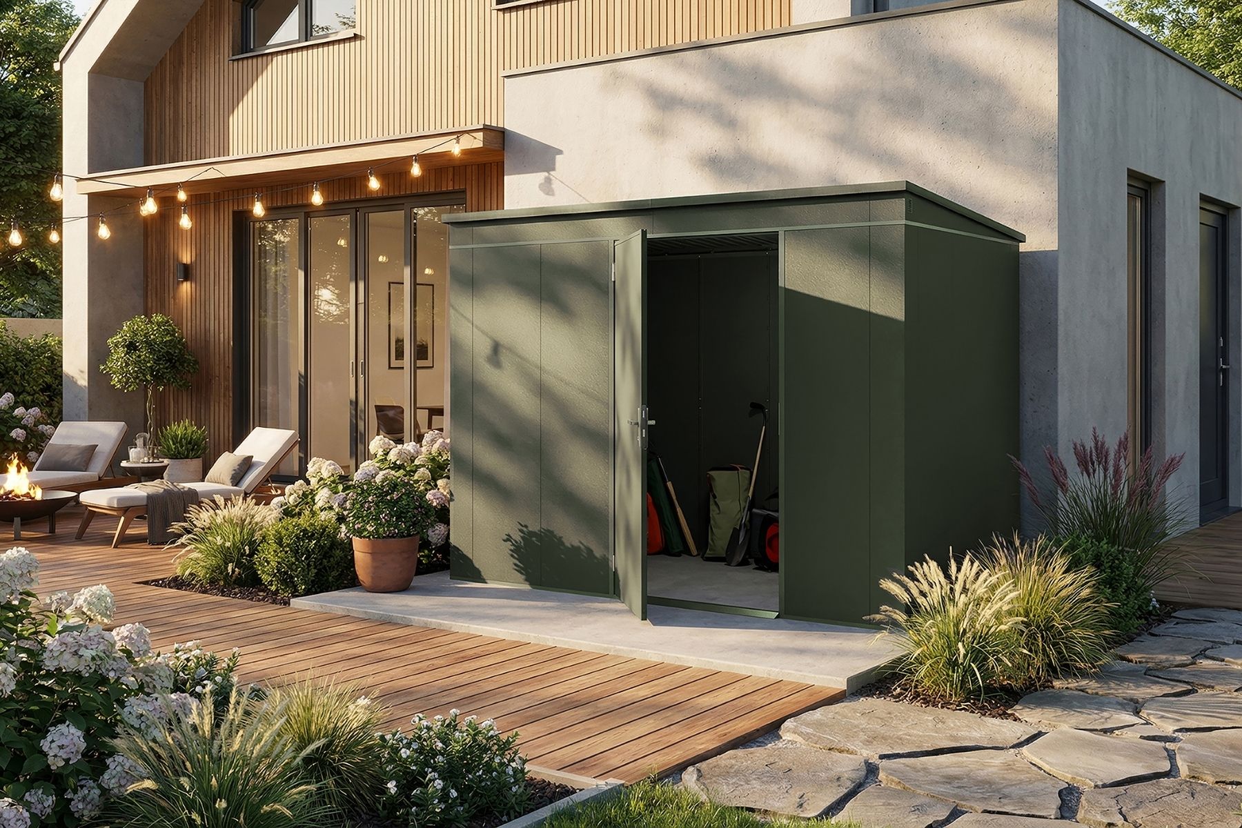WEKA Gary Metallgerätehaus grün 5,1 m²