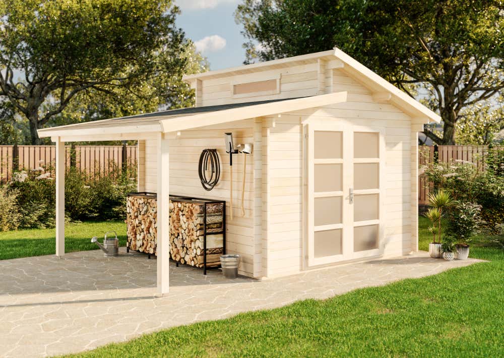 Gartenhaus Aktiva mit Schleppdach|3x3m|Rabatt:8% Gartenhaus Aktiva mit Schleppdach|3x3m|Rabatt:8%