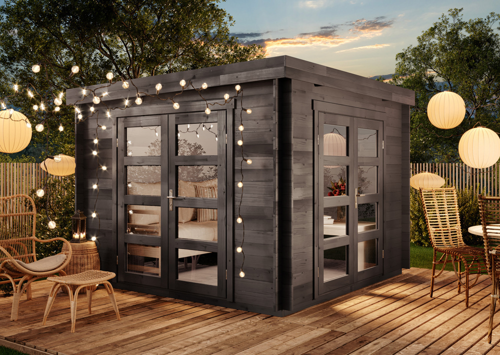 30% Rabatt! B-Ware Gartenhaus Paloma Beach - Anthrazit|3x3m 30% Rabatt! B-Ware Gartenhaus Paloma Beach - Anthrazit|3x3m