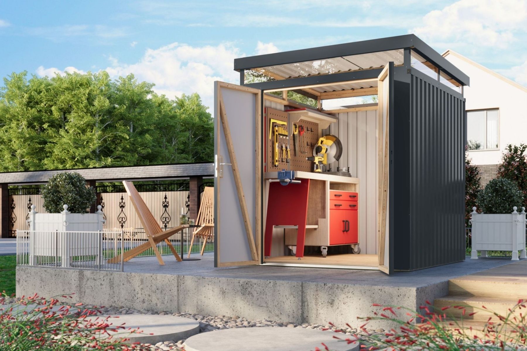 Karibu Metall Gartenhaus Asteria 4,2 m²