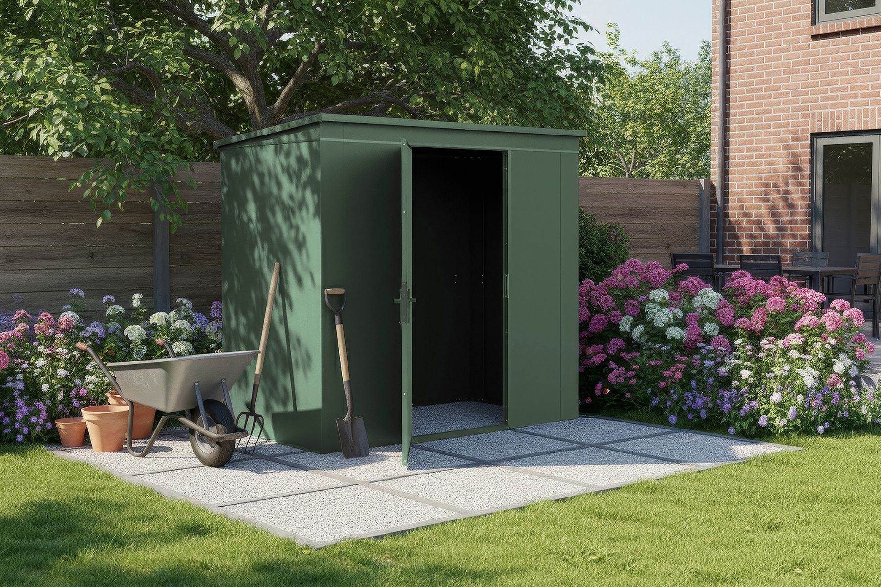 WEKA Gary Metallgerätehaus grün 3,1 m²