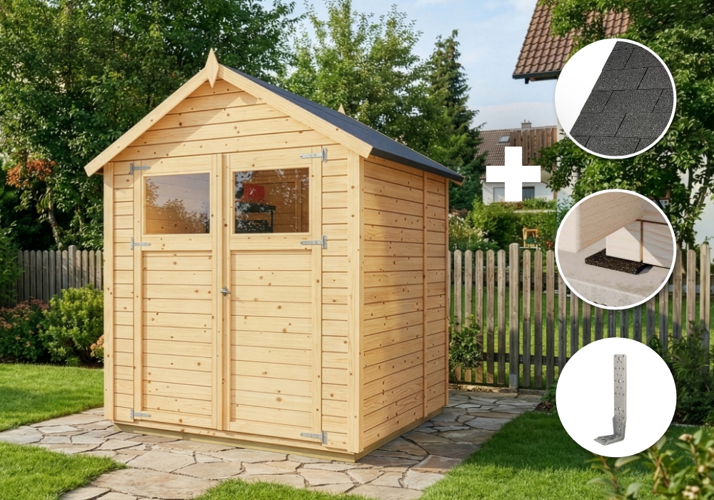 ECO Set - Gerätehaus Alisha 202 x 191 cm