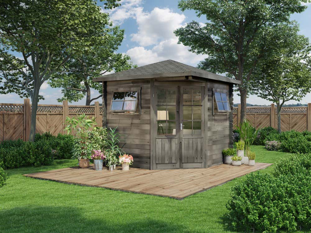 5-Eck Gartenhaus Modell Sunny-B|3x3m 5-Eck Gartenhaus Modell Sunny-B|3x3m