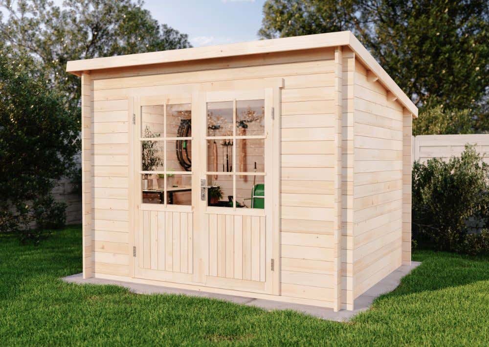 Alpholz Pultdach Gartenhaus Maria