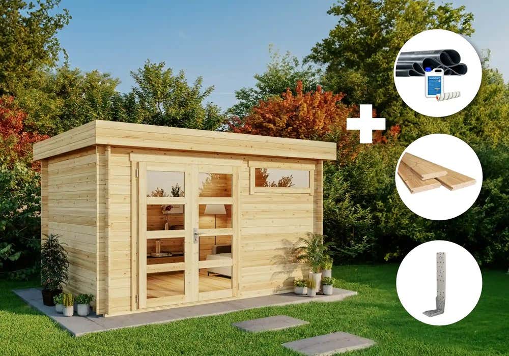 ECO Set – Gartenhaus Leandro – 28% reduziert: ECO Set – Gartenhaus Leandro – 28 12m² ECO Set – Gartenhaus Leandro – 28% reduziert: ECO Set – Gartenhaus Leandro – 28 12m²