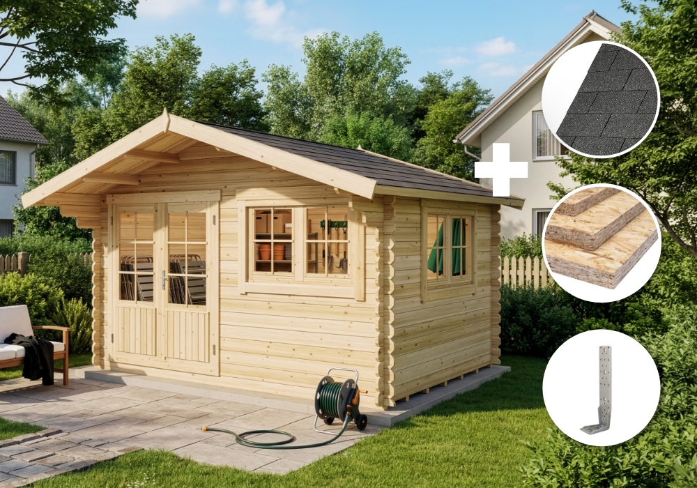 ECO Set - Gartenhaus Gabriel 400 x 300 cm