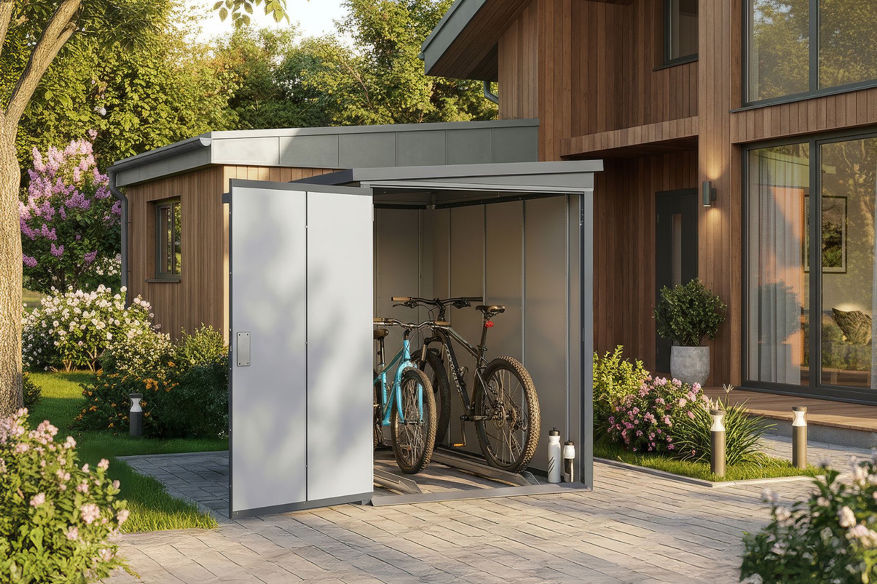 WEKA Gary Metall Fahrradgarage anthrazit 2,42 m²