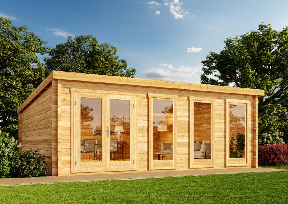 26 % Rabatt: Gartenhaus Atrium-D 36m² 26 % Rabatt: Gartenhaus Atrium-D 36m²