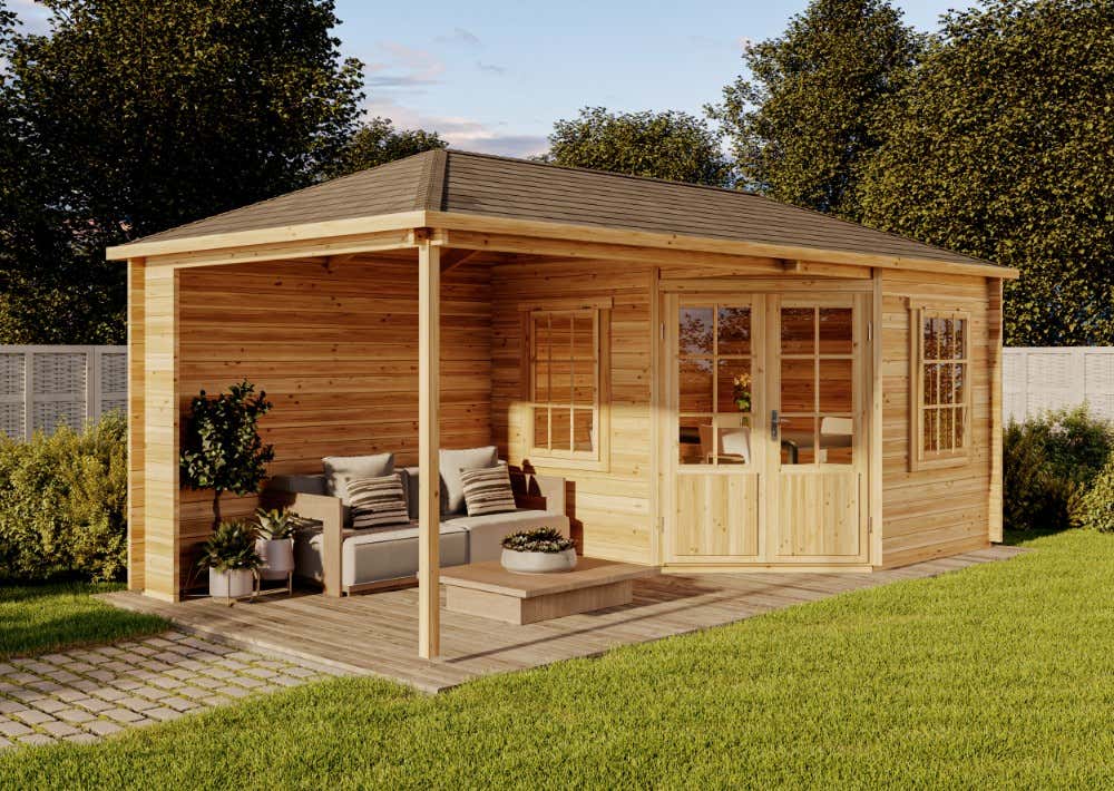 5-Eck Gartenhaus Mosel|6x3m 5-Eck Gartenhaus Mosel|6x3m