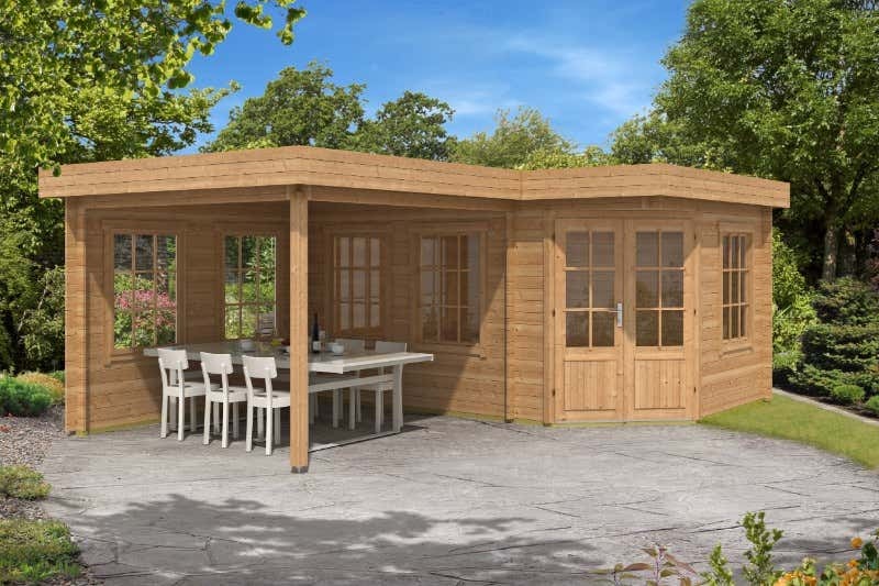 B-Ware 5-Eck Gartenhaus Pepe - Mit Imprägnierung (Pinie) 40 mm Wandstärke|4x3m|Rabatt:28% B-Ware 5-Eck Gartenhaus Pepe - Mit Imprägnierung (Pinie) 40 mm Wandstärke|4x3m|Rabatt:28%