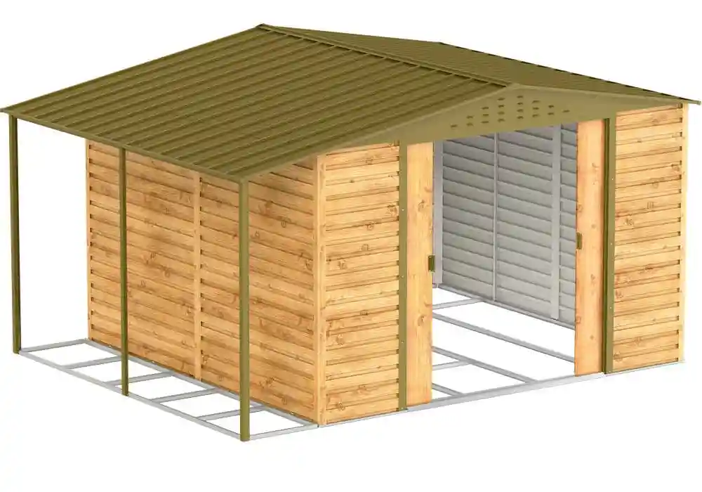 duramax-metall-geratehaus-alpine-3x3m-holzoptik-mit-anbau-259541-D7-1-00033-1000x700