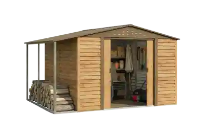 duramax-metall-geratehaus-alpine-3x3m-holzoptik-mit-anbau-280119-D7-1-00033-2528x1696