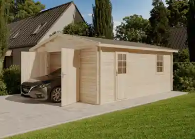 Alpholz Holzgarage Modell B-70 TE