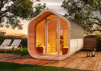 FinnTherm Fasssauna ScandiCube Wave Deluxe
