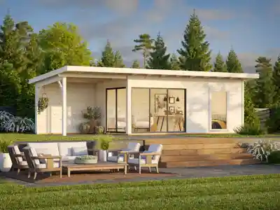 Palmako Gartenhaus Andrea B mit Anbau