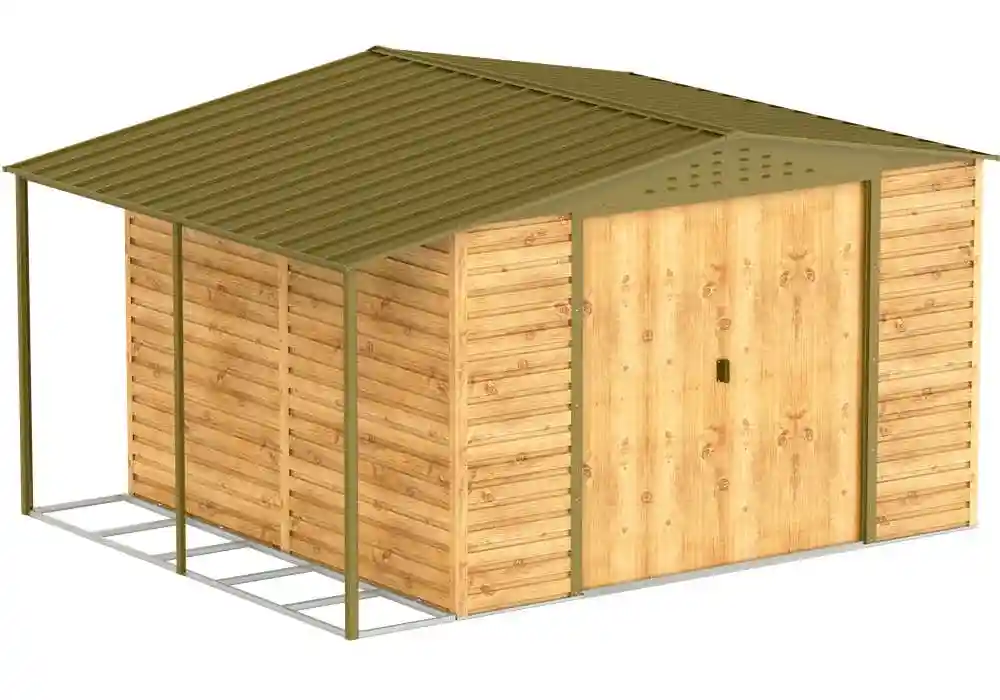 duramax-metall-geratehaus-alpine-3x3m-holzoptik-mit-anbau-259543-D7-1-00033-1000x700