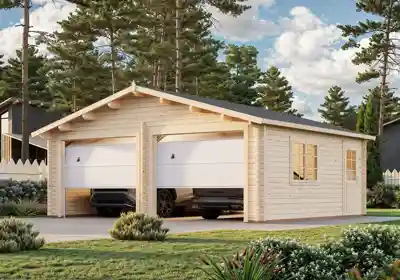 Alpholz Doppelgarage 28,4m² mit Sektionaltor